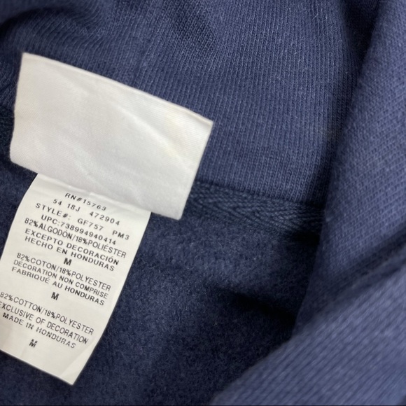 Champion Reverse Weave Navy Hoodie Medium - Picture 7 of 8